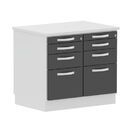 Side-cabinet with 2x3 drawers (2, 3, 6 HU),  with cover board 841 x 600 x 738 mm