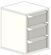 Chest of drawers with 3 drawers matching storage cabinets, 470 x 610 x 510mm