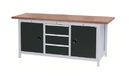 SybaWork workbench, 2000x750x859mm, 3 drawers, 2 doors, multiplex table top, 40mm