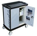 Mobile SybaWork tool and assembly trolley, 2 hinged doors, 780x940x580mm (whd)