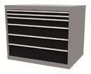 SybaWork chest of drawers, 1005 x 736 x 819 mm, 6 drawers with central lock            