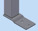 Workbench floor attachment set (footplate), 4-piece-set, 50 x 120 mm