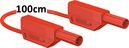 Safety measurement cable (4mm), 100cm/40", red 
