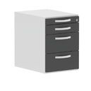 Under-table cabinet, suspended, 3 drawers, + tool drawer, central locking  430 x 590 x 580mm